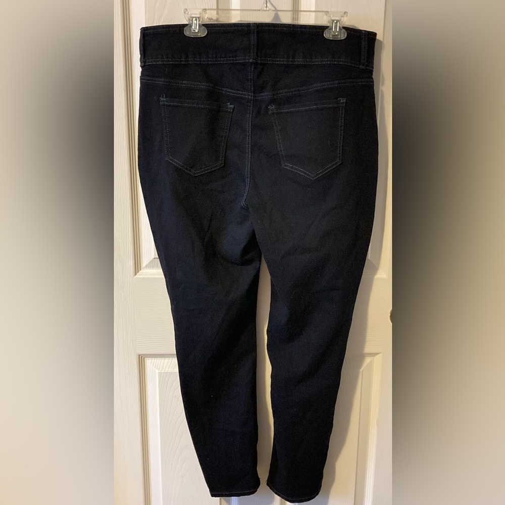 Copperflash Dark Wash High Rise Ankle Skinny Jeans in Stretch Cotton - Picture 2 of 10